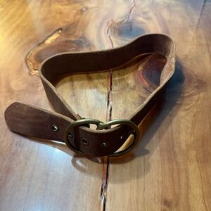 Vintage Y2K Diesel Women's Belt Small Buckle Leather  Bronze DD2